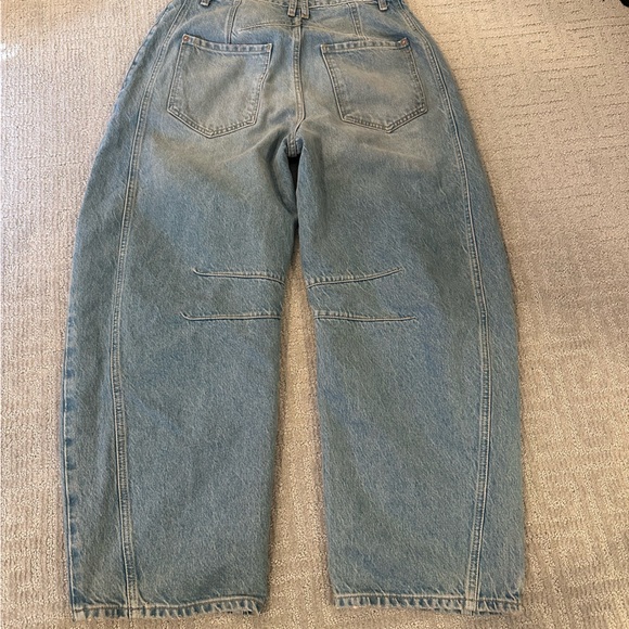 FREE PEOPLE GOOD LUCK MID-RISE BARREL JEANS - Picture 5 of 6
